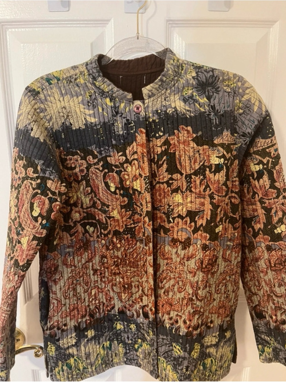 Floral Quilted Reversible Jacket - Multi-Color